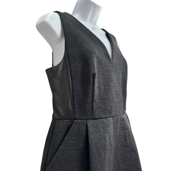 Madewell Leather Inset Ponte Career Dress - Size 6 - New - Picture 3 of 6